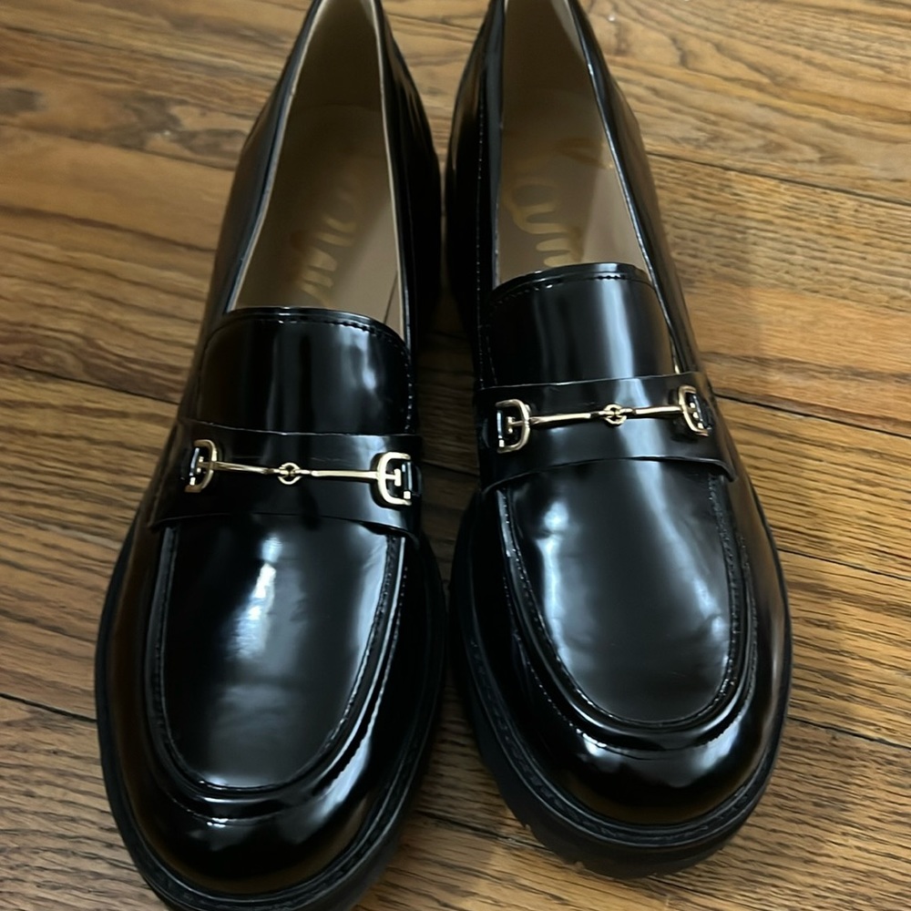 Sam Edelman Black Chunky Loafers